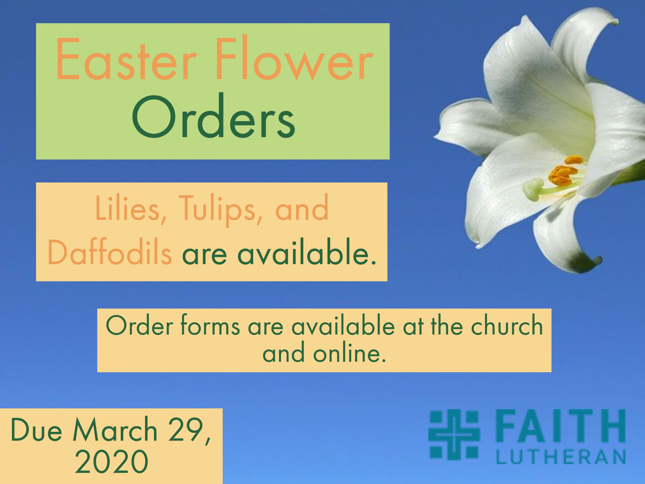 Order Easter Flowers