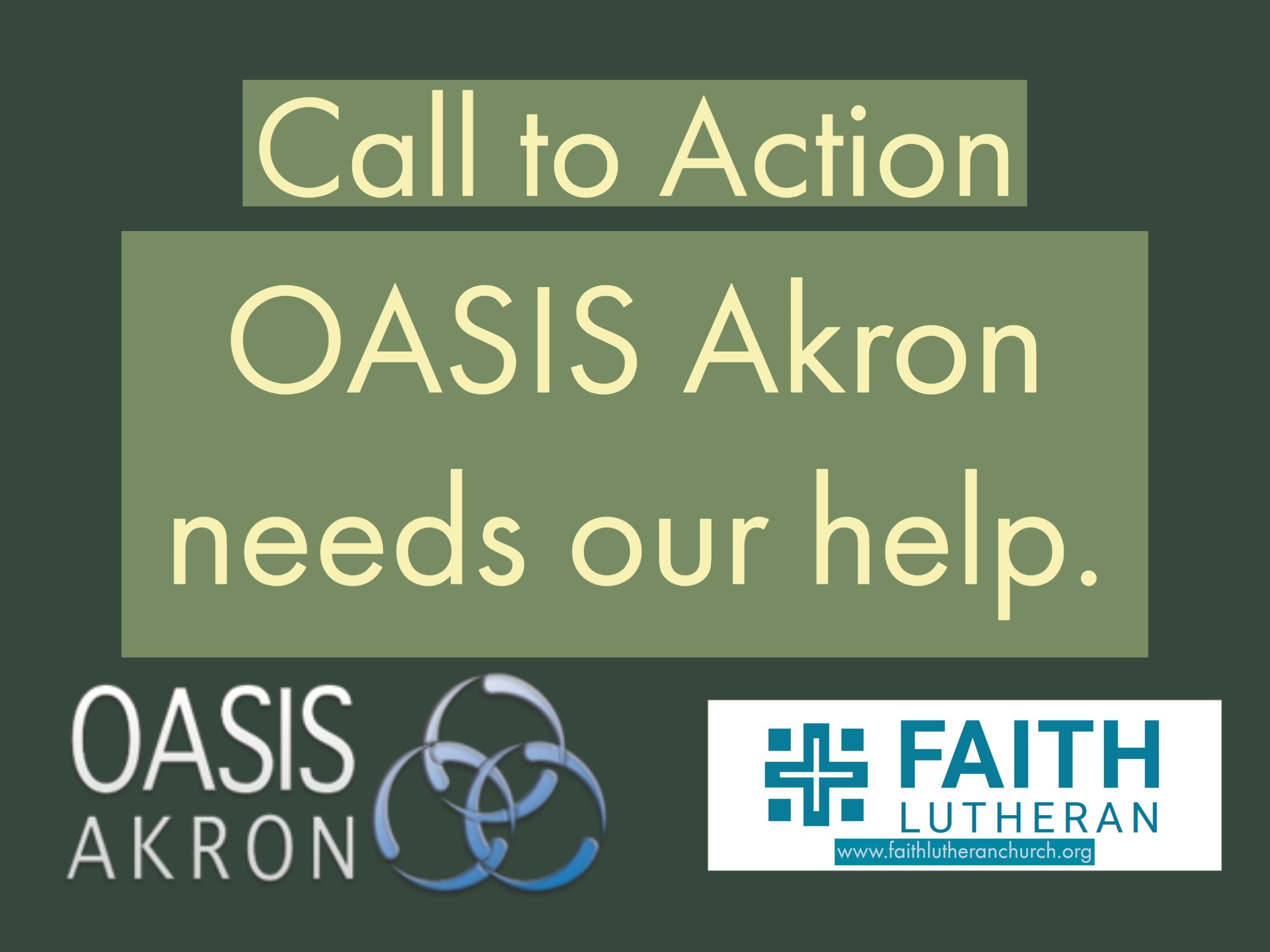 Call to Action from OASIS Akron