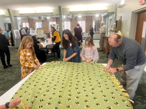 Making tie blanket