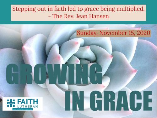 Stepping Out in Faith Leads to Grace Multiplied